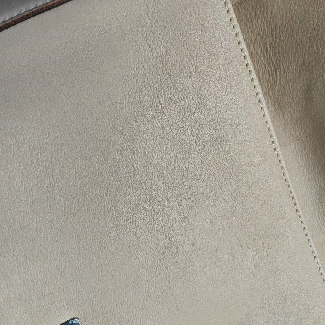 Calfskin Shoulder Bag Beige