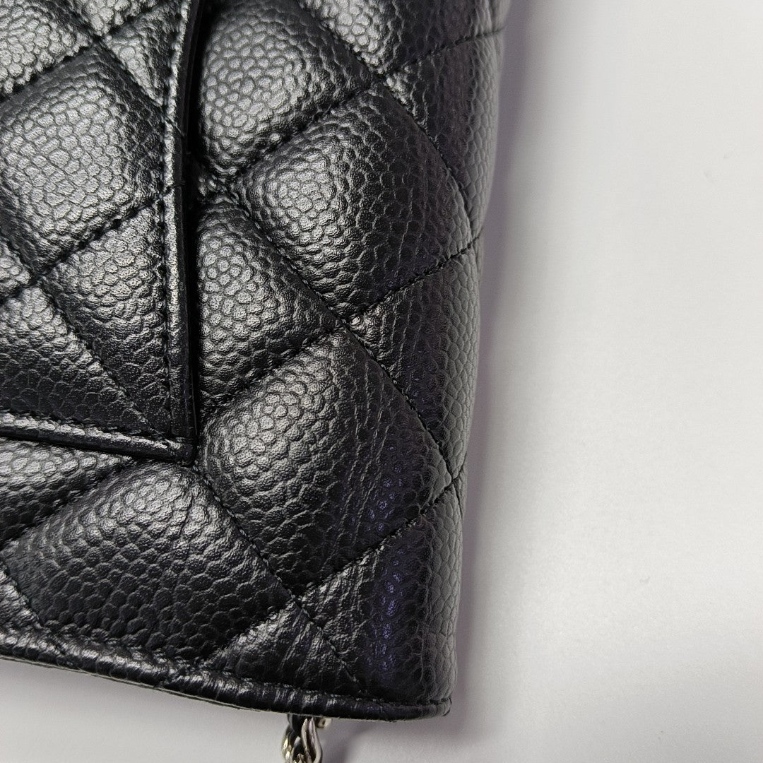 WOC Quilted Grained Calfskin Black