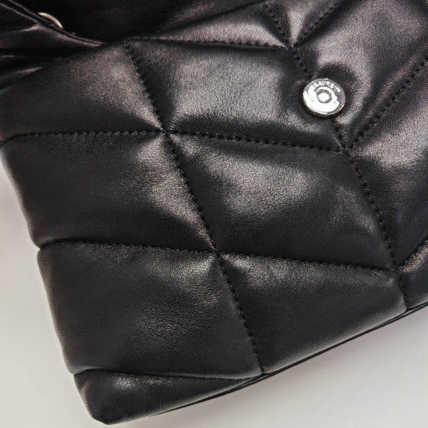 PUFFER Mini Chevron Lambskin Black