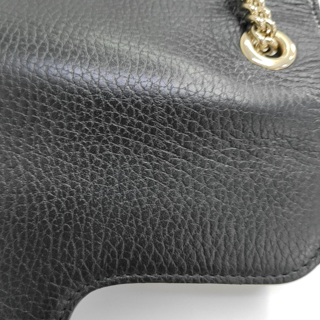 Interlocking G Small Calfskin Black