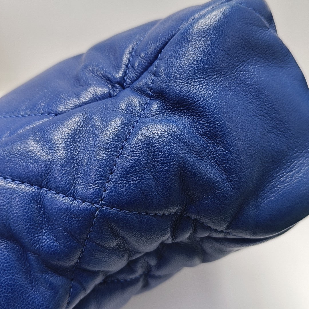 CHANEL 19 Large Quilted Lambskin Blue