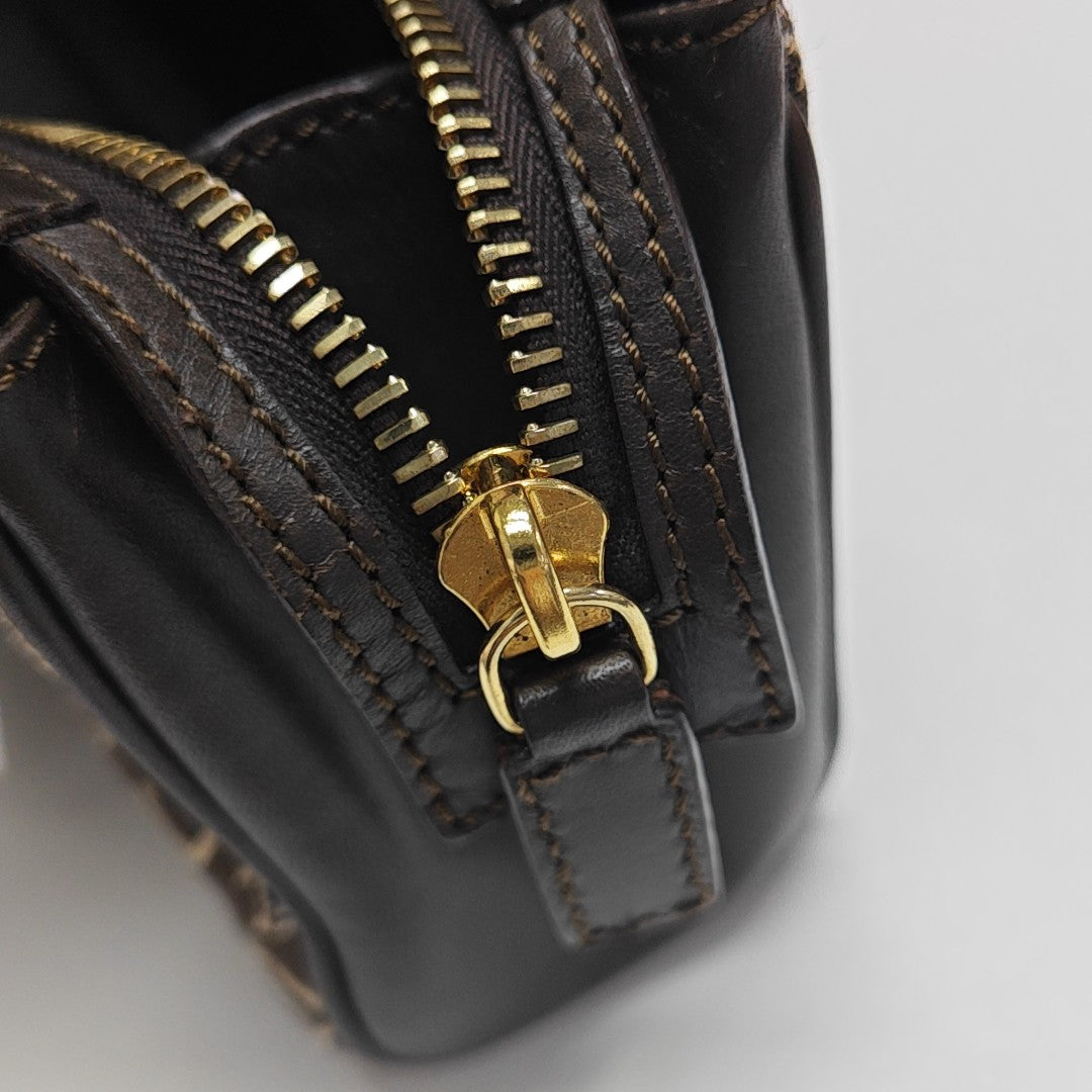 Canvas Top Handle Bag Brown