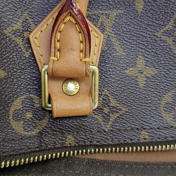 SPEEDY 30 Monogram Coated Canvas Brown
