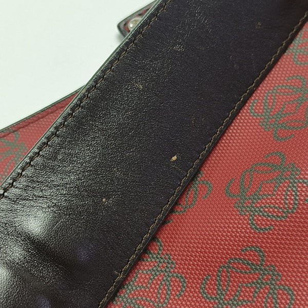 Monogram Coated Canvas Shoulder Bag Red
