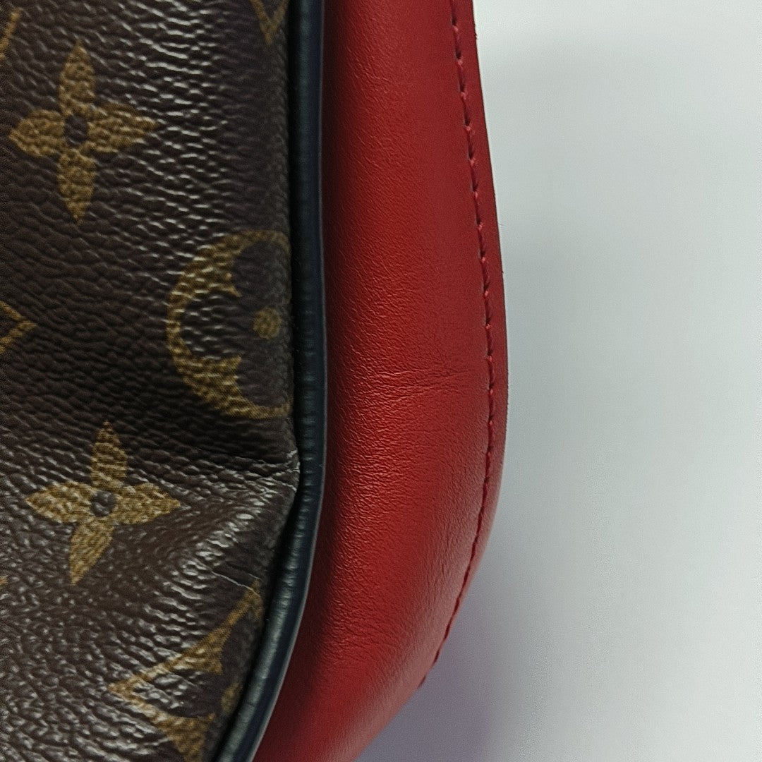 Monogram Coated Canvas Tote Bag Brown