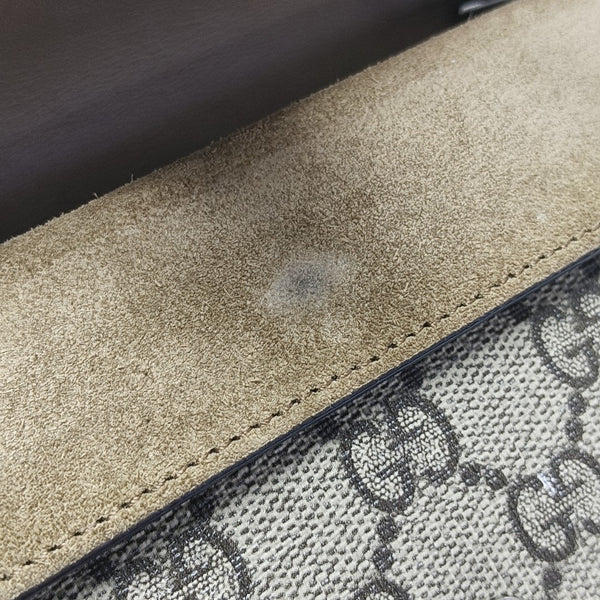 Dionysus Super Mini Monogram Coated Canvas Beige