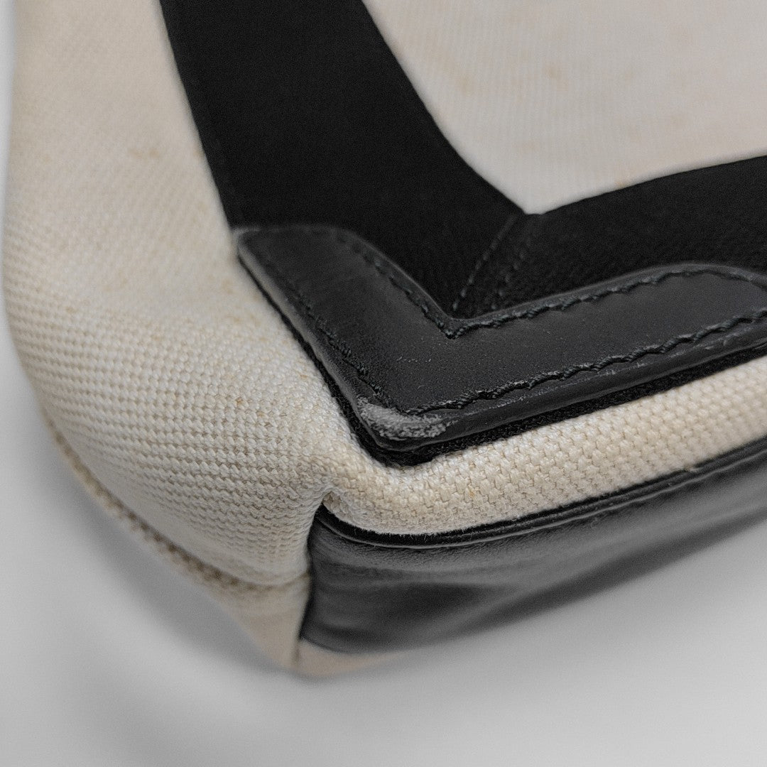 Navy Mini Canvas White