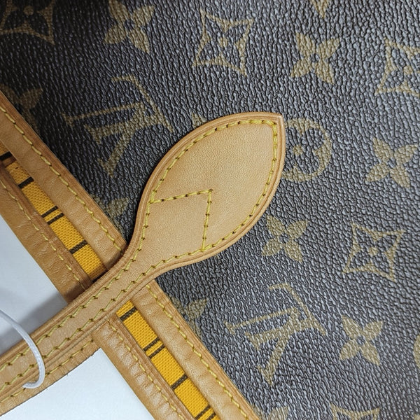 NEVERFULL MM Monogram Coated Canvas Brown