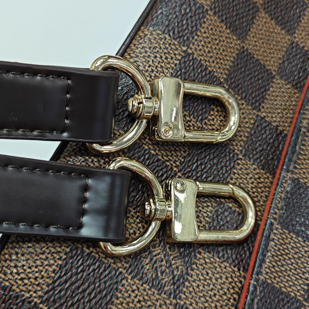 RECOLETA Damier Ebene Coated Canvas Brown
