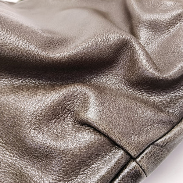 Calfskin Top Handle Bag Gray