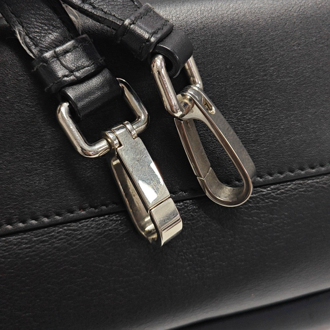 Calfskin Shoulder Bag Black