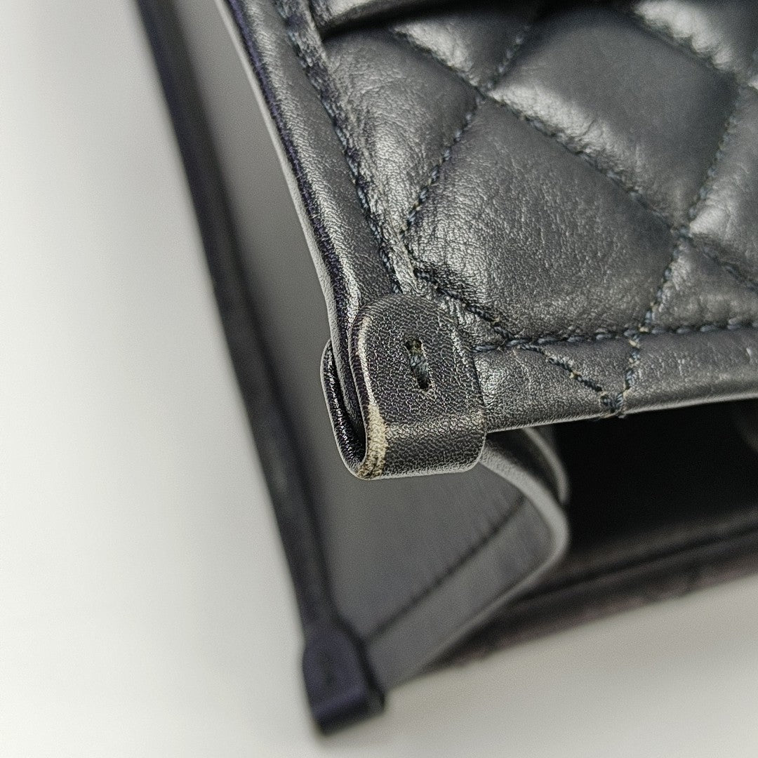 Quilted Calfskin Shoulder Bag Black