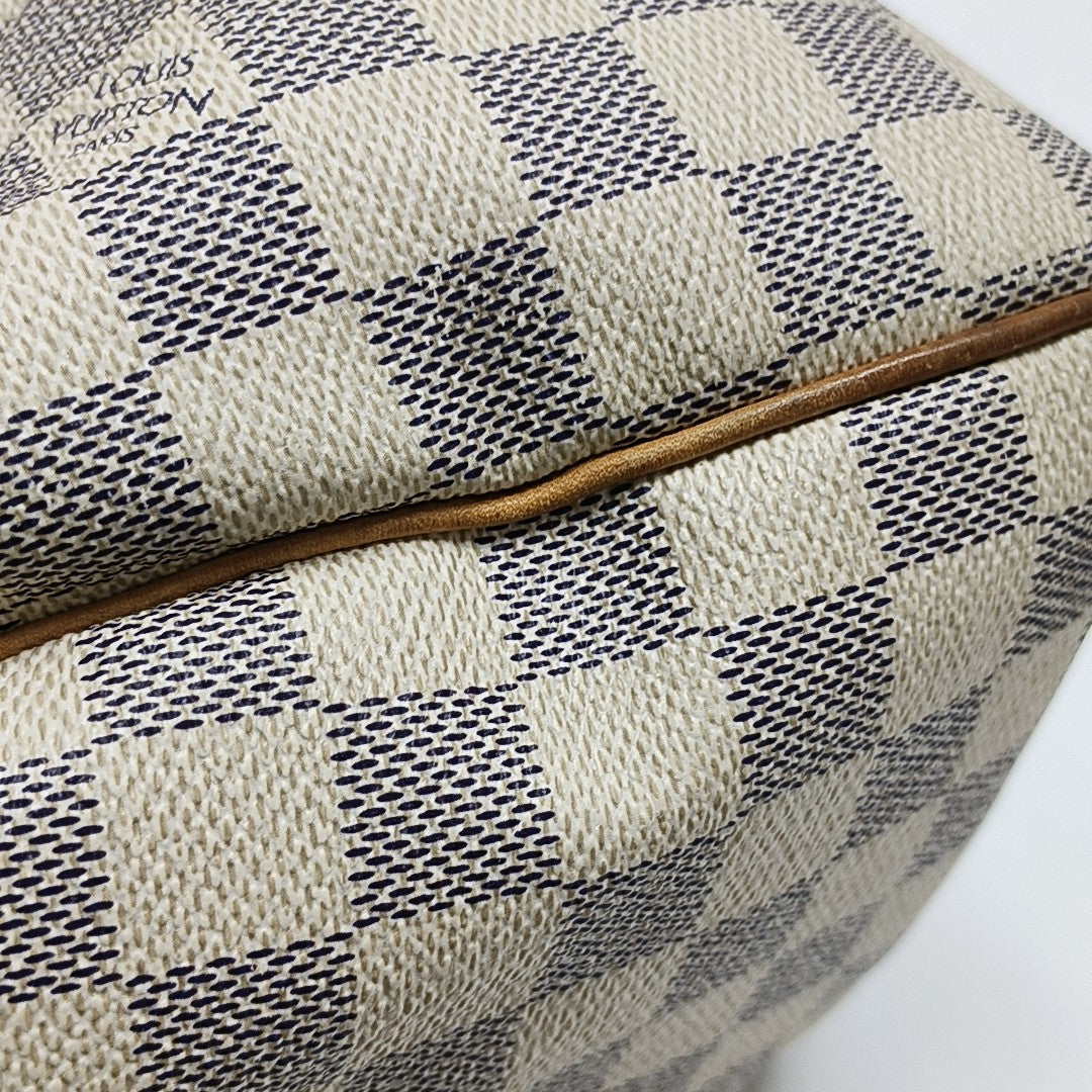 SPEEDY 25 Damier Azur Coated Canvas White