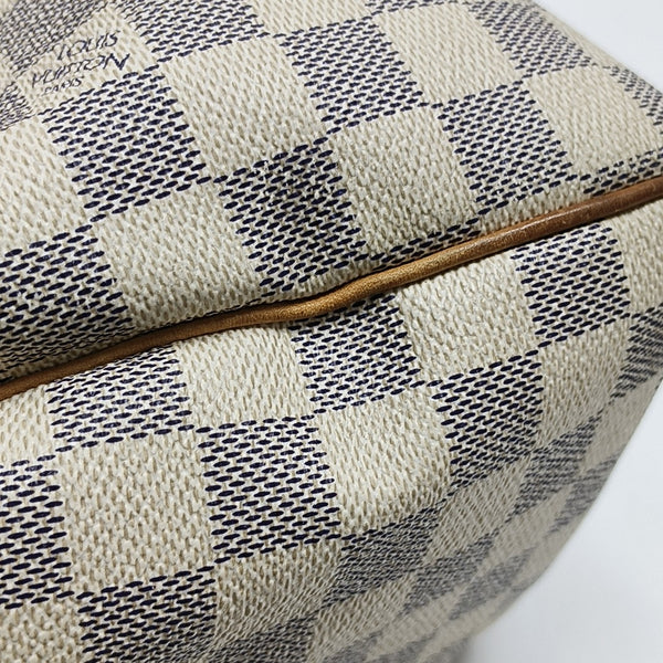 SPEEDY 25 Damier Azur Coated Canvas White
