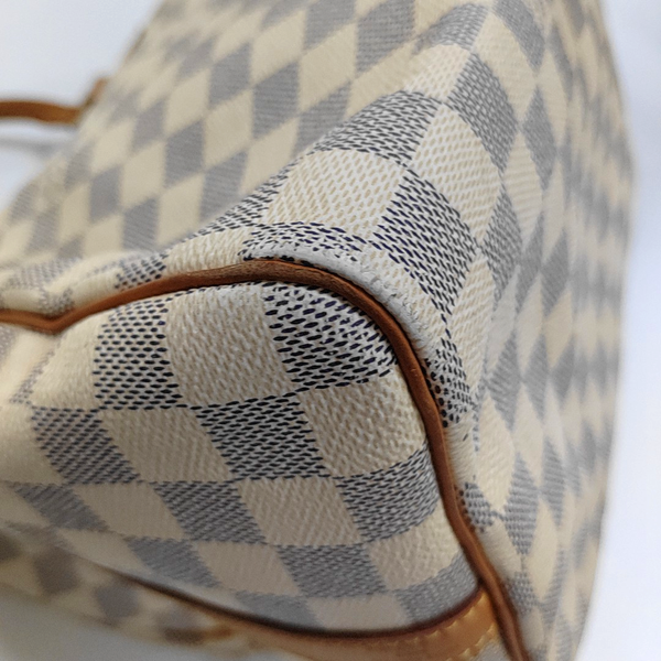 Authenticated pre-owned  SPEEDY MM Coated Canvas White - Top Handle Bag at Looply