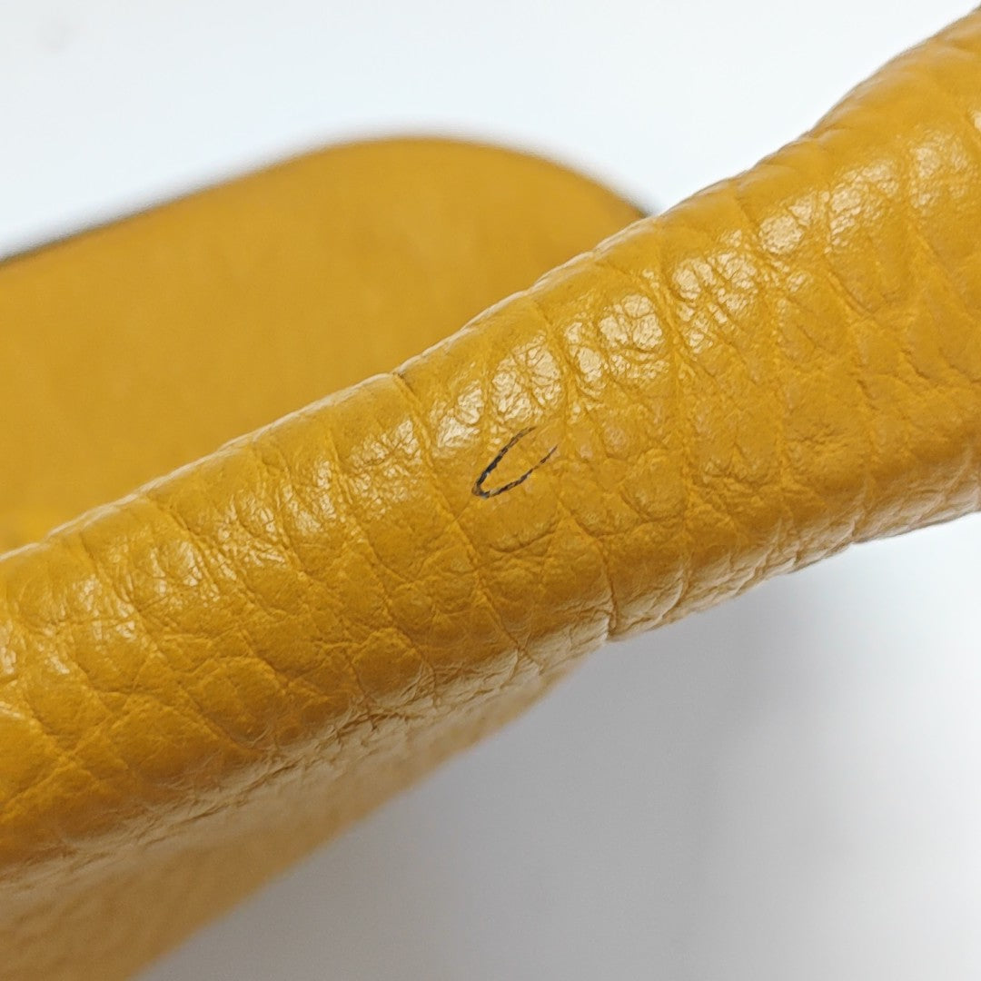 Calfskin Clutch Yellow