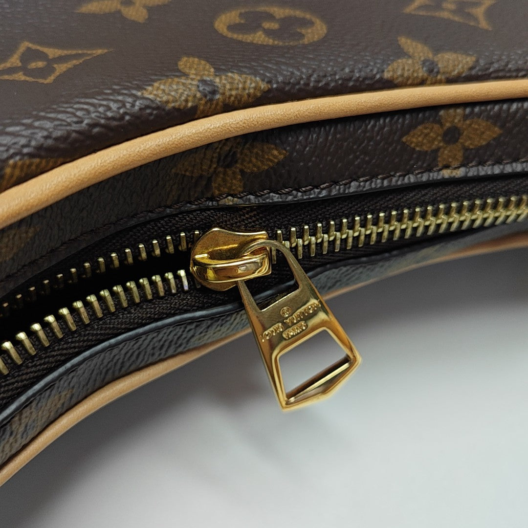 CROISSANT Monogram Coated Canvas Brown