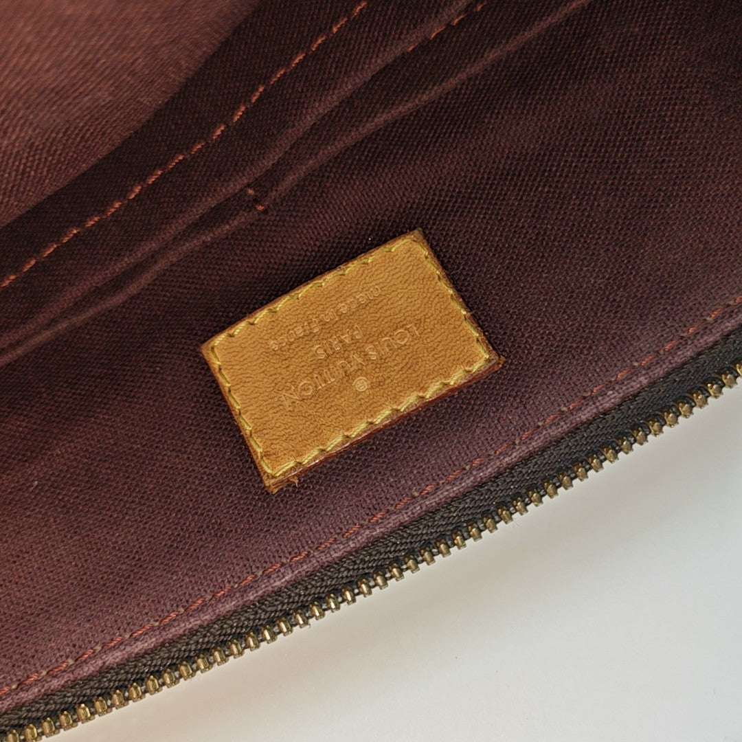 TURENNE Monogram Coated Canvas Brown