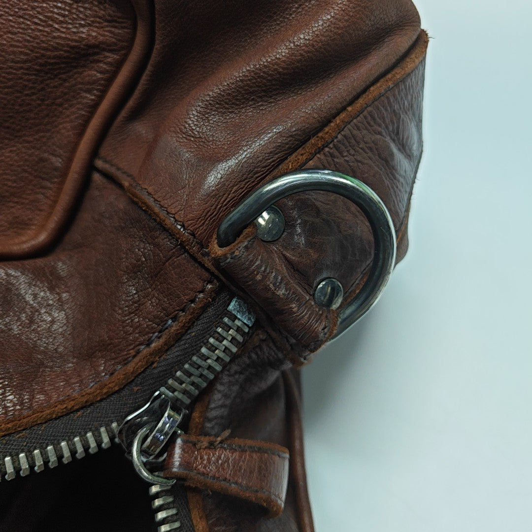 Calfskin Top Handle Bag Red
