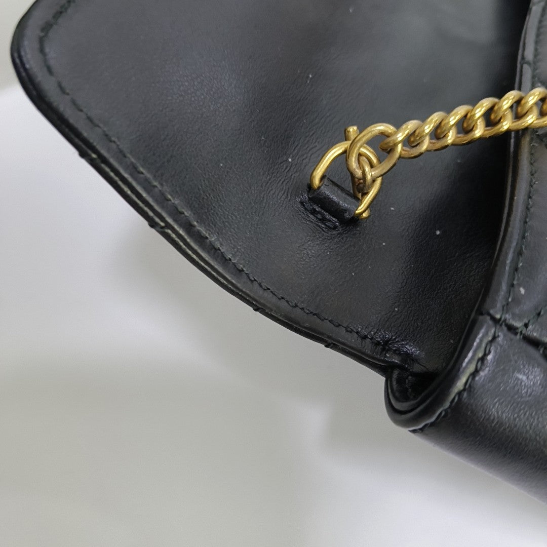 GG Marmont Mini Quilted Calfskin Black