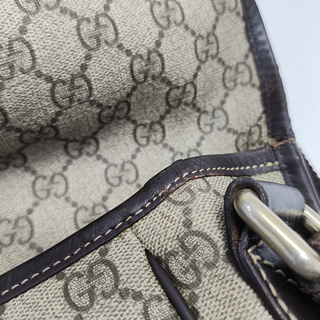 GG Imprime Monogram Coated Canvas Brown
