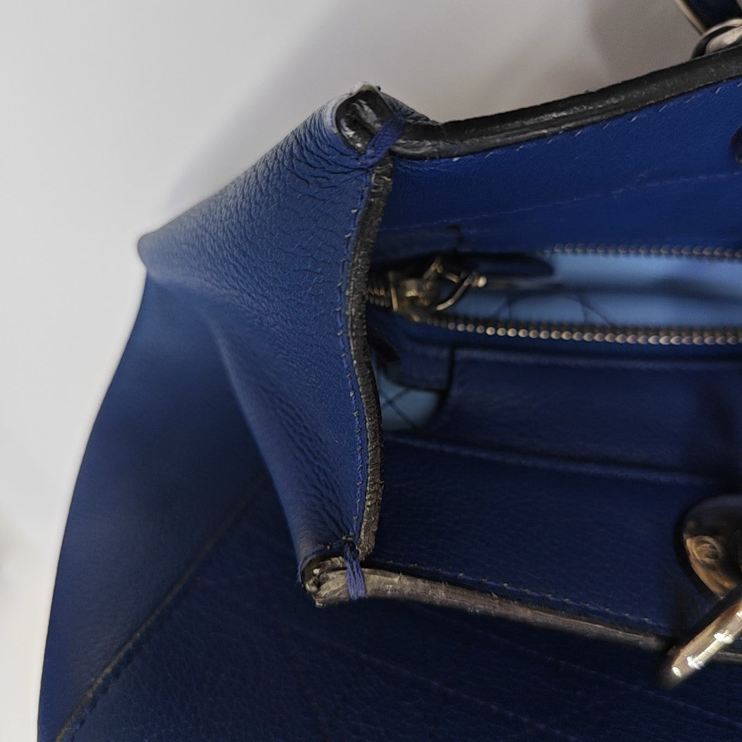 Nwts Ultra Med Cannage Calfskin Blue