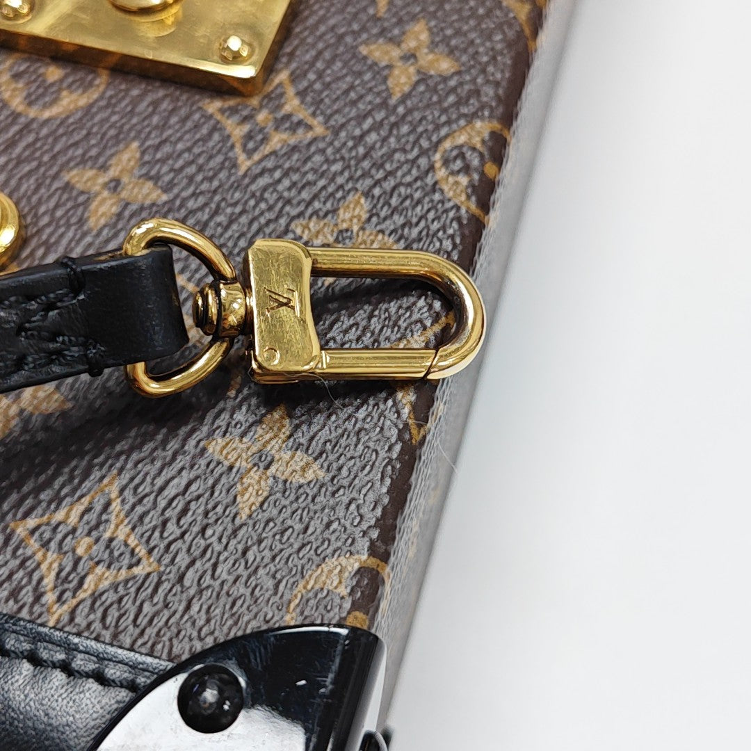 PETITE MALLE Monogram Coated Canvas Brown