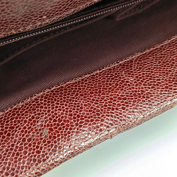 Authenticated pre-owned  CLASSIC FLAP Quilted Grained Calfskin Red - Shoulder Bag at Looply