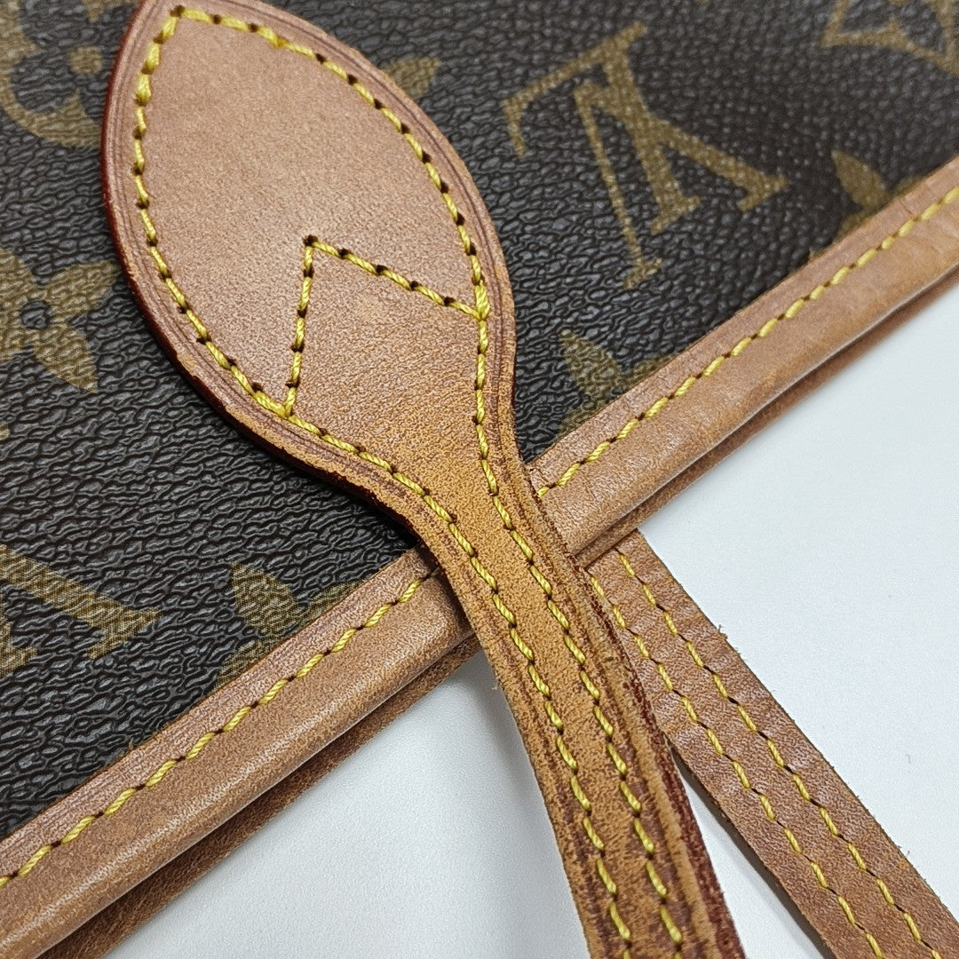 NEVERFULL MM Monogram Coated Canvas Brown
