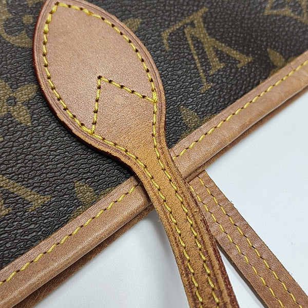 NEVERFULL MM Monogram Coated Canvas Brown