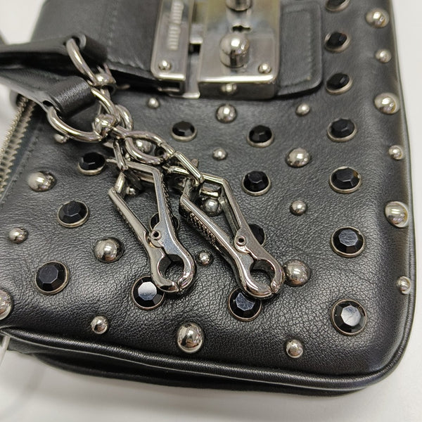 Calfskin Crossbody Bag Black
