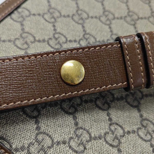Horsebit 1955 Medium Monogram Coated Canvas Beige