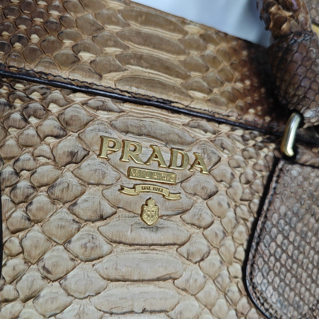 Python Tote Bag Brown