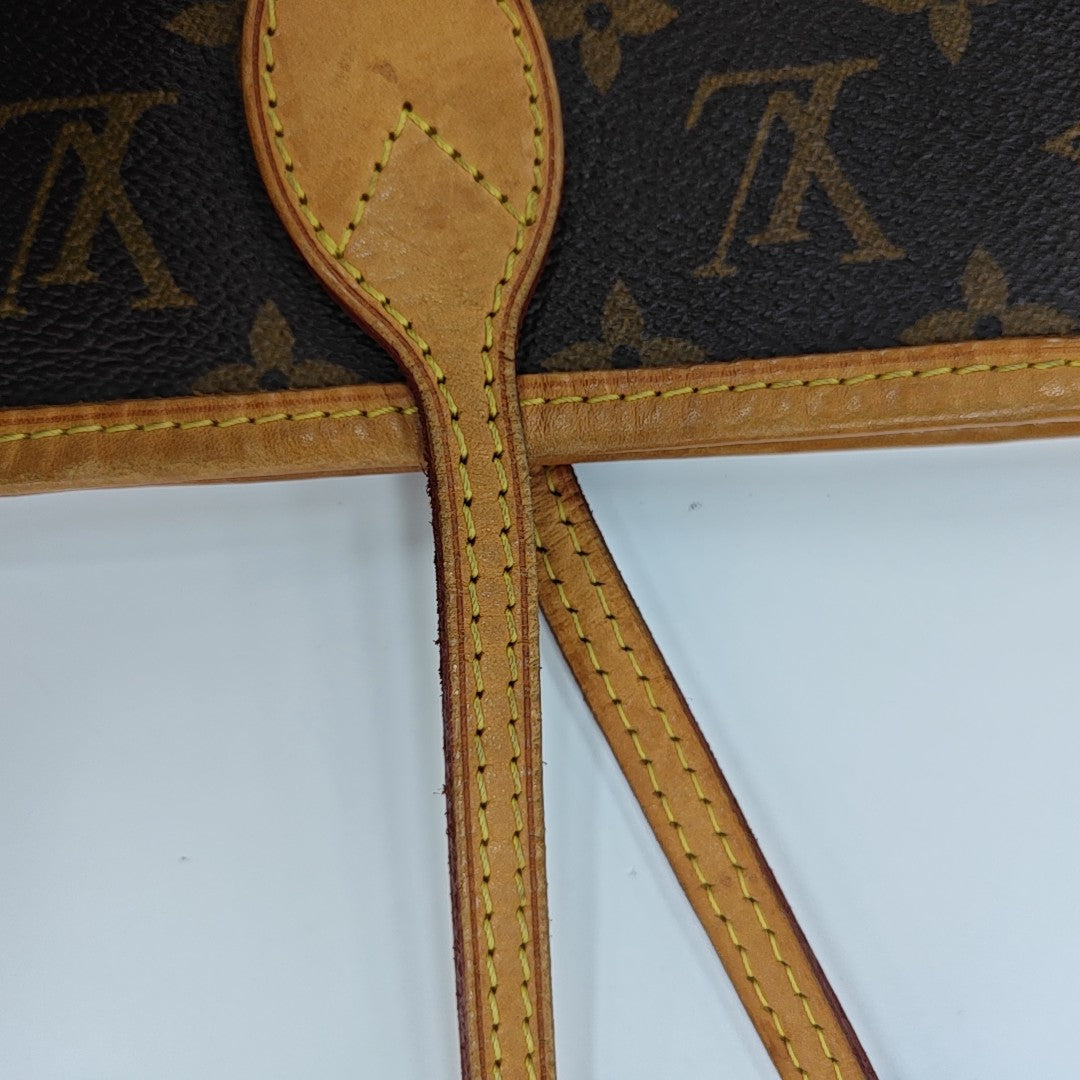 NEVERFULL MM Monogram Coated Canvas Brown