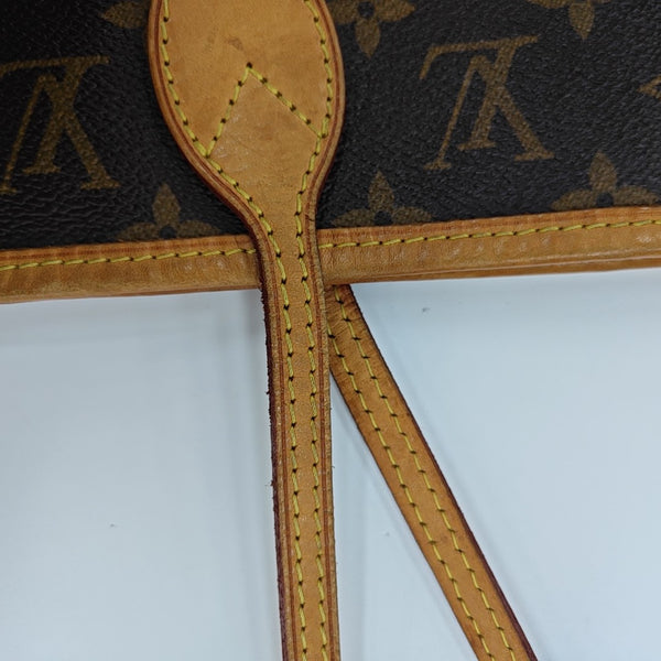 NEVERFULL MM Monogram Coated Canvas Brown