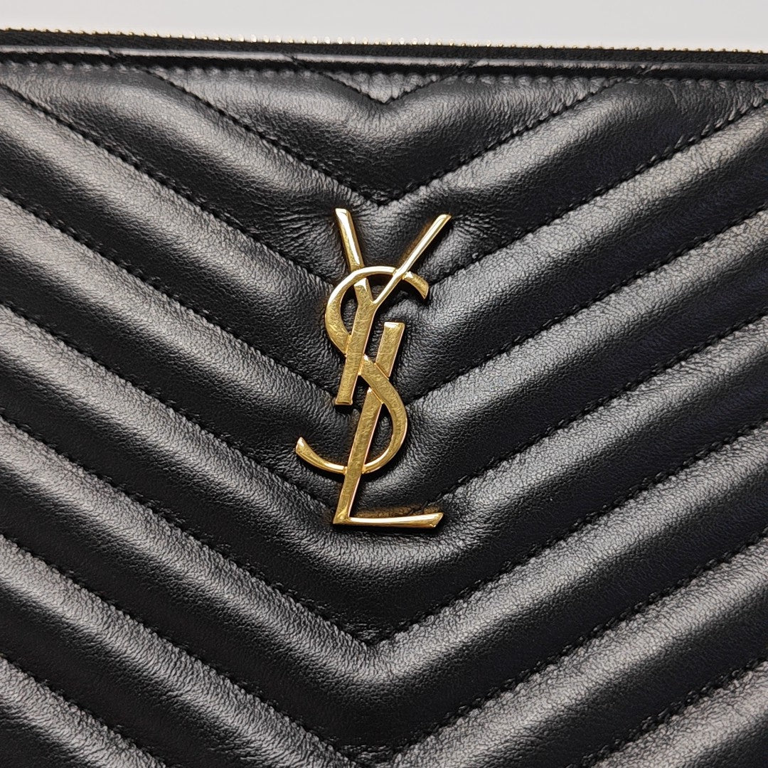 MONOGRAM Chevron Calfskin Black