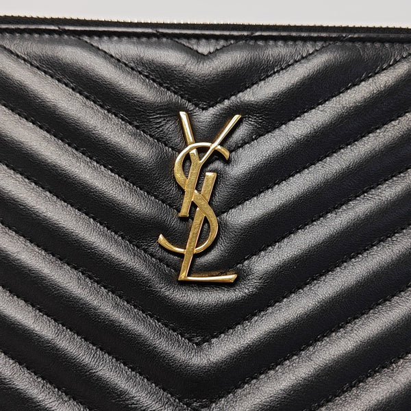 MONOGRAM Chevron Calfskin Black