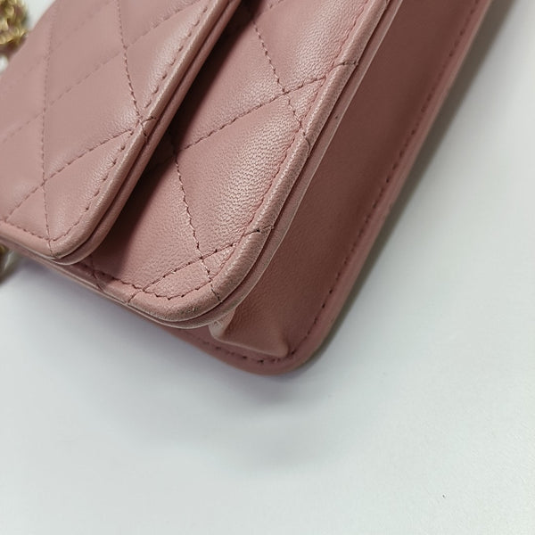 TRENDY CC Quilted Lambskin Pink