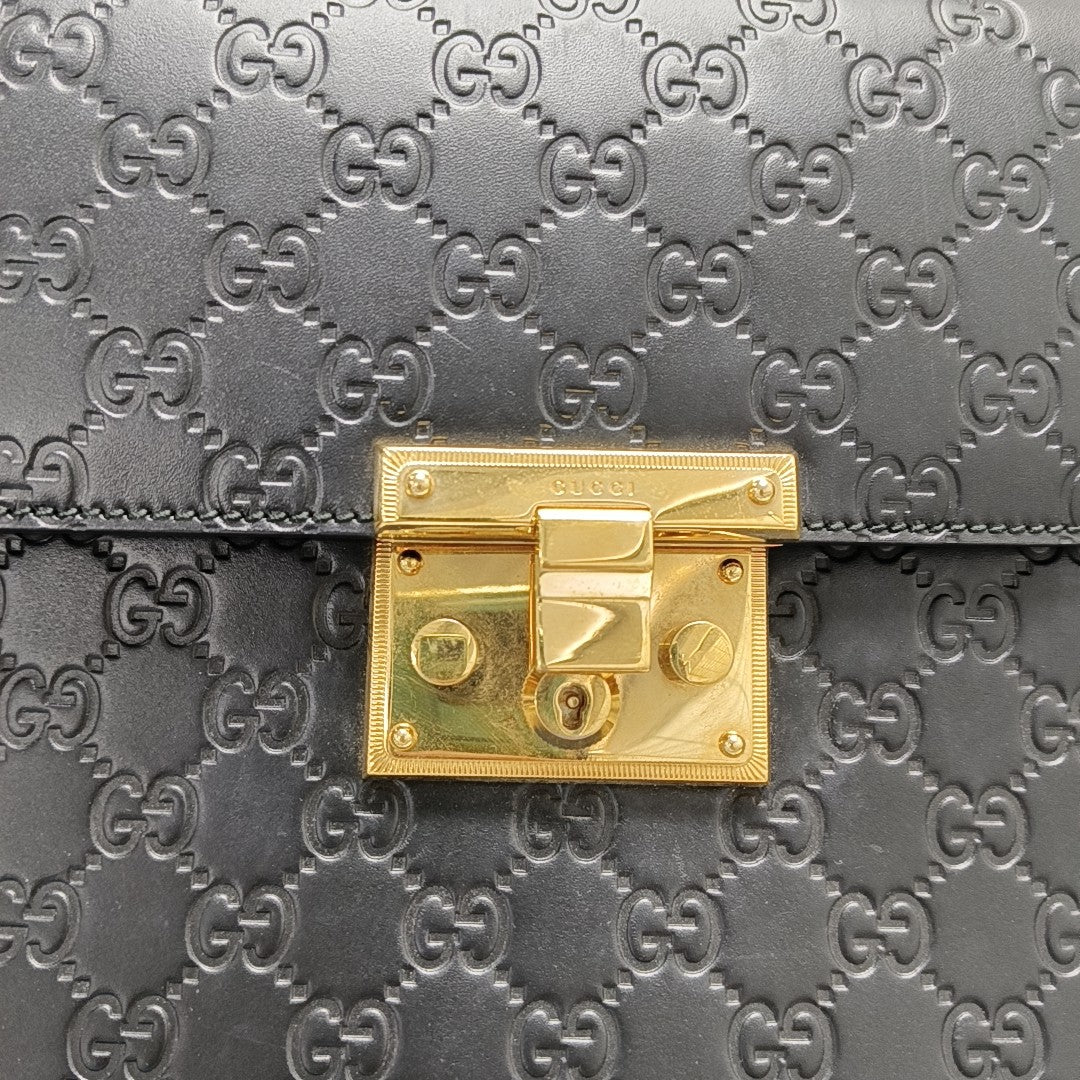 Padlock Medium Monogram Calfskin Black