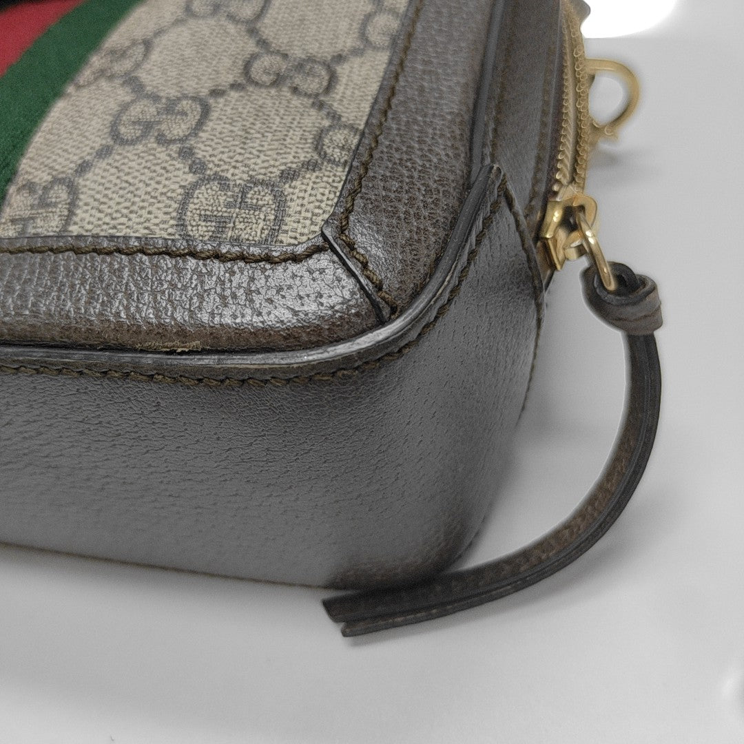 Ophidia Mini Monogram Coated Canvas Beige