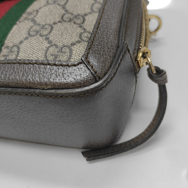 Ophidia Mini Monogram Coated Canvas Beige