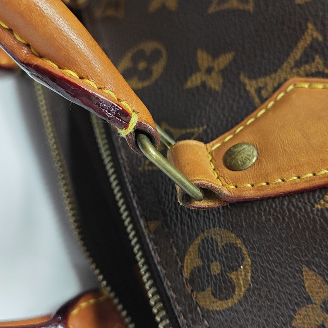 SPEEDY 30 Monogram Coated Canvas Brown