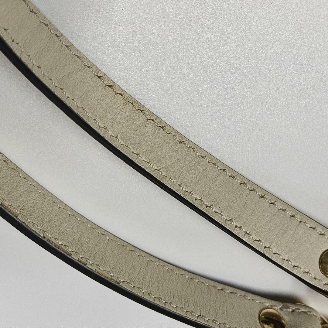 Padlock Small Monogram Coated Canvas Beige