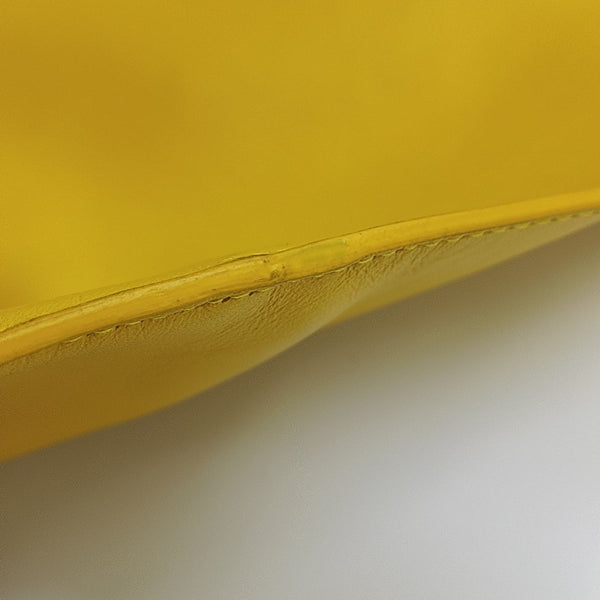 Calfskin Top Handle Bag Medium Yellow