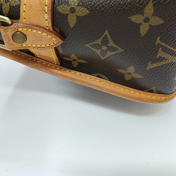 SOLOGNE PM Monogram Coated Canvas Brown