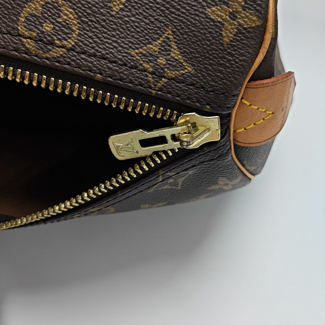 KEEPALL 45 Monogram Coated Canvas Brown