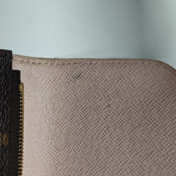 EMILIE Monogram Coated Canvas Brown Wallet