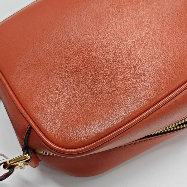 Leather Shoulder Bag Mini Orange