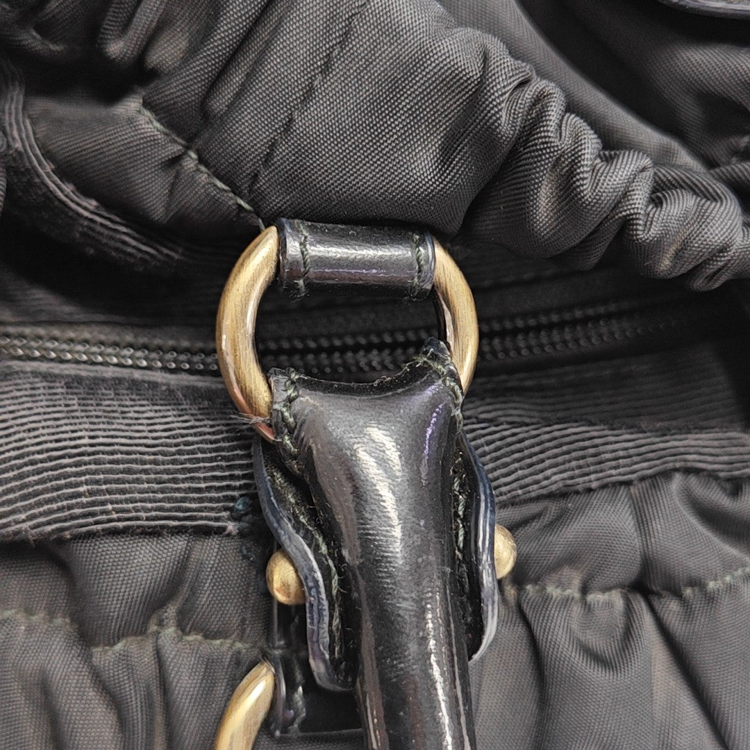 Fabric Top Handle Bag Black