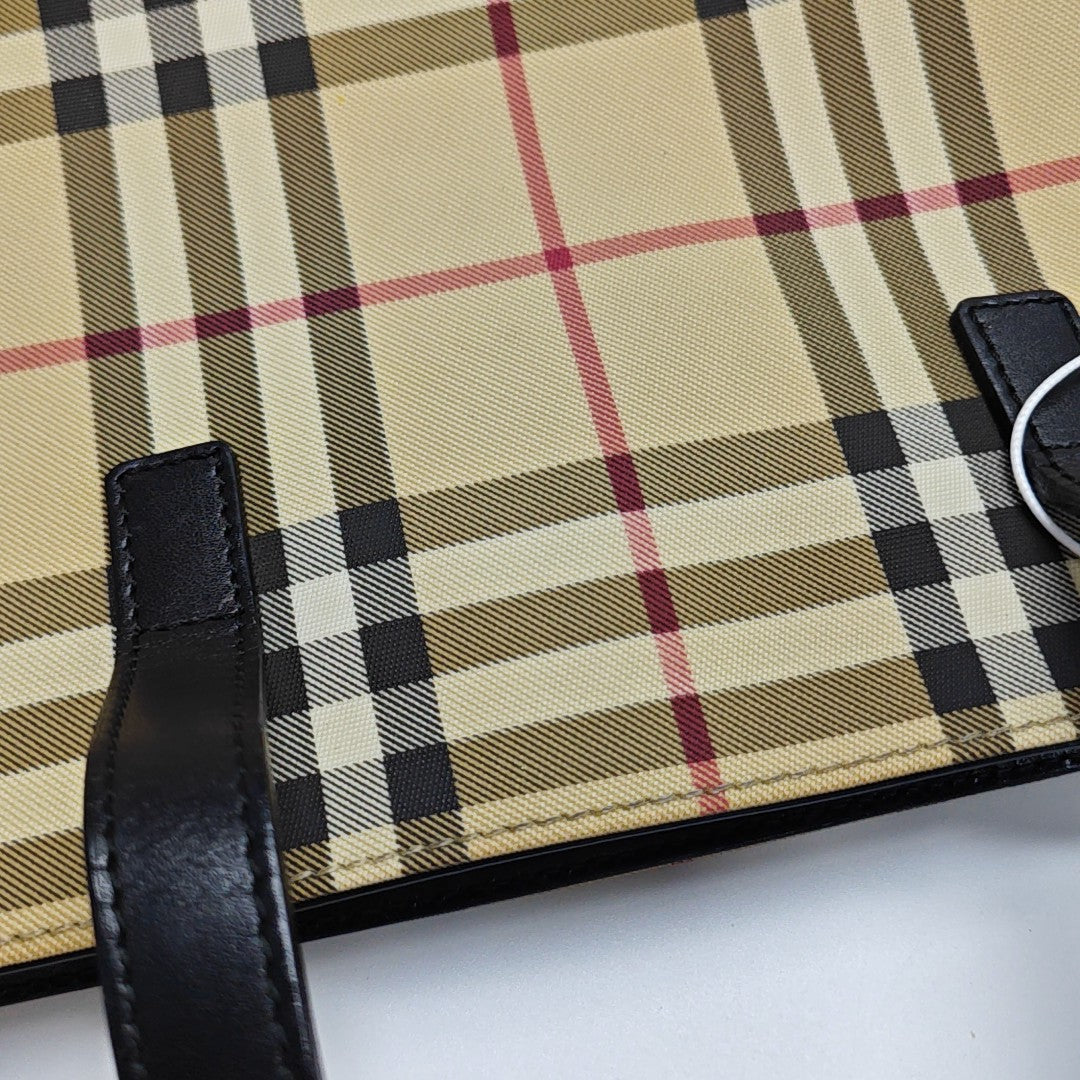 Coated Canvas Tote Bag Beige